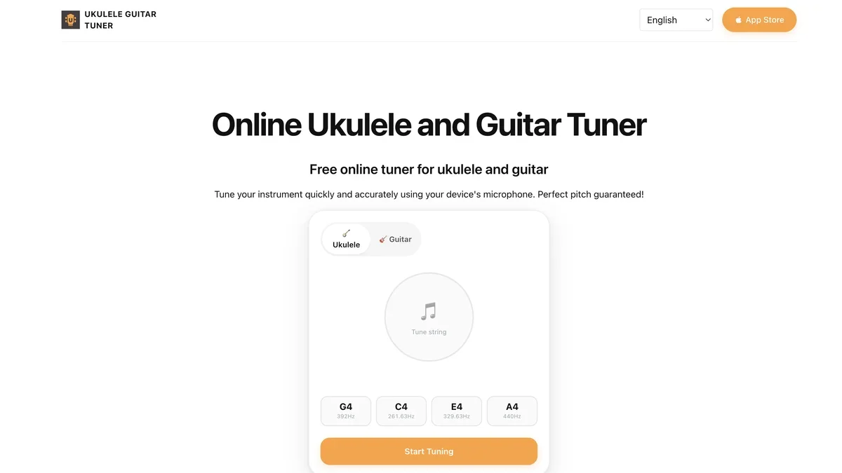 Ukulele Guitar Tuner screenshot