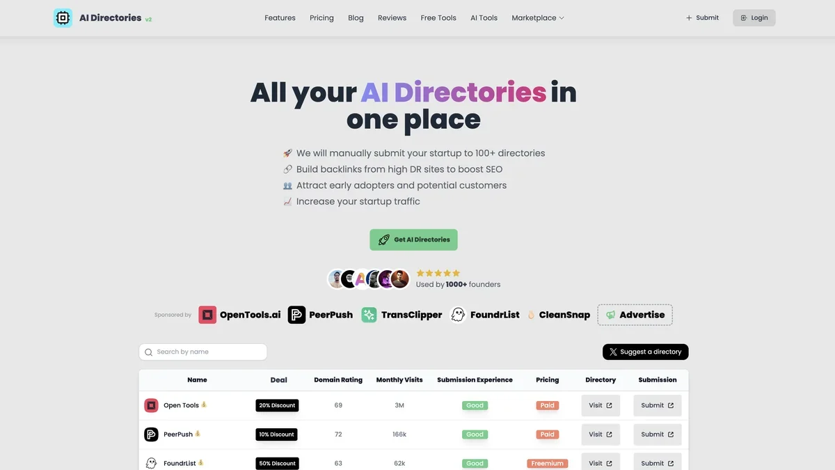 AI Directories screenshot