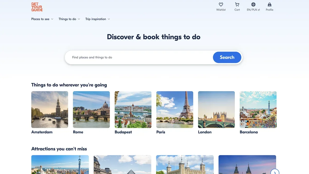 GetYourGuide screenshot
