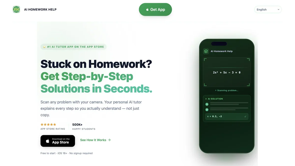 Homework Help App screenshot