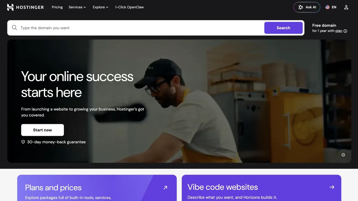 Hostinger screenshot